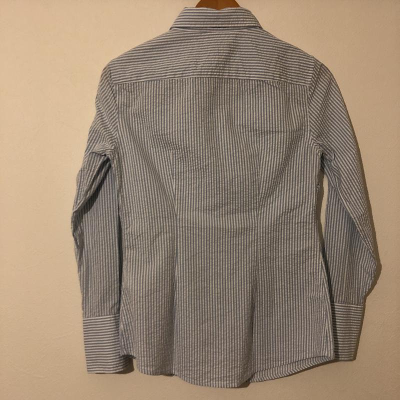 バナナリパブリック BANANA REPUBLIC シャツ、ブラウス 長袖 ストライプ 白 / ホワイト / X 青 / ブルー /  レディース USED 古着 中古 10008014