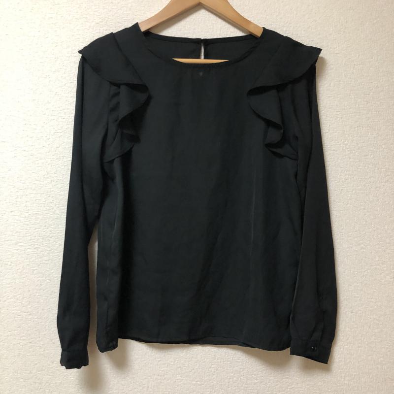 リシェグラマー Riche glamour カットソー 長袖 M 無地 黒 / ブラック /  レディース USED 古着 中古 10008128