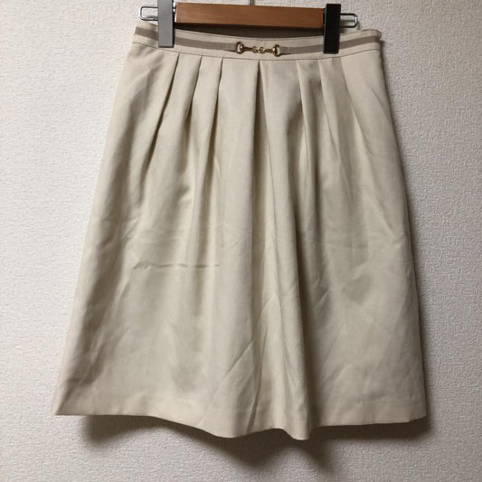 トルディア TRUDEA スカート ひざ丈スカート M 無地 ベージュ / ベージュ /  レディース USED 古着 中古 10008148