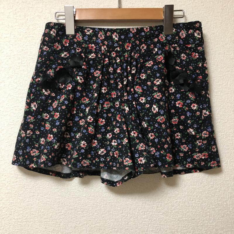 ジル バイ ジルスチュアート JILL by JILLSTUART パンツ キュロット S 花柄 X 総柄 黒 / ブラック / X マルチカラー / マルチカラー /  レディース USED 古着 中古 10008153