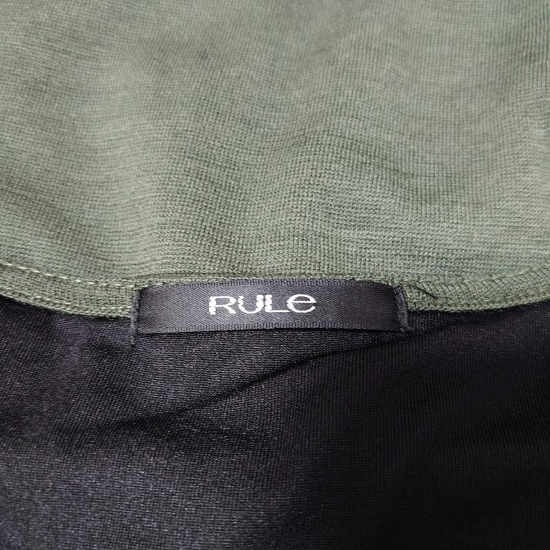 ルール RULe ワンピース ひざ丈スカート M 無地 黒 / ブラック / X 緑 / グリーン /  レディース USED 古着 中古 10008218