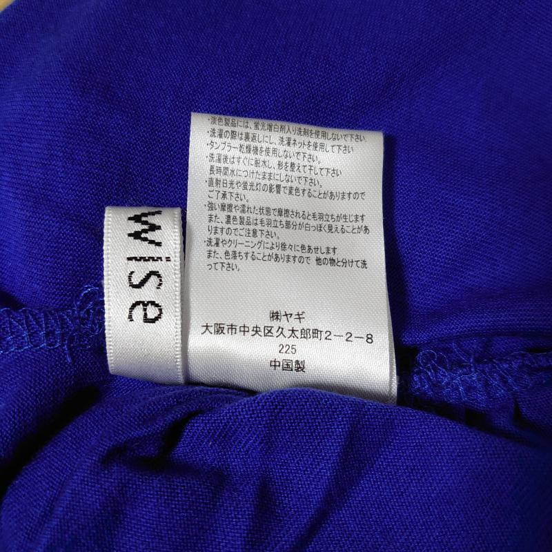 エニワイズ anywise ワンピース ひざ丈スカート S 無地 青 / ブルー /  レディース USED 古着 中古 10008219