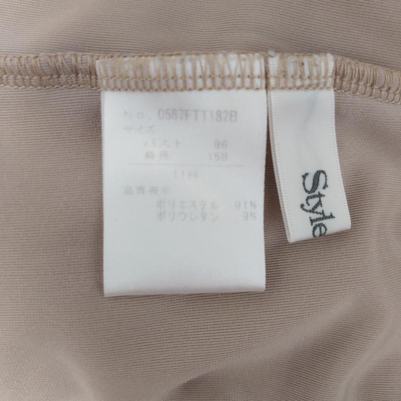 スタイルノート StyleNote カットソー 長袖 無地 灰 / グレー / X ベージュ / ベージュ /  レディース USED 古着 中古 10008221