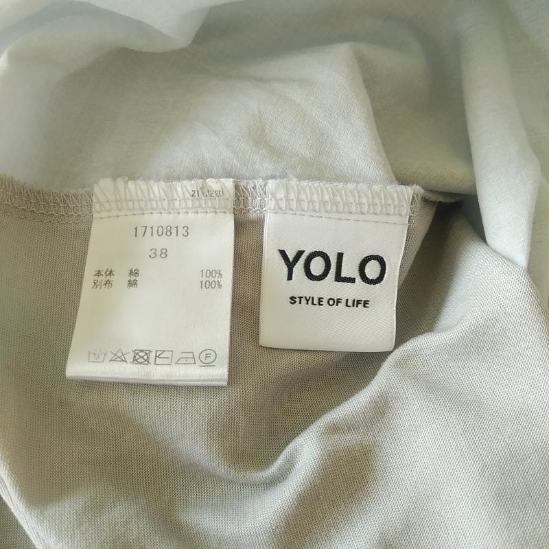 ヨーロ YOLO カットソー 半袖 M 無地 灰 / グレー /  レディース USED 古着 中古 10008352