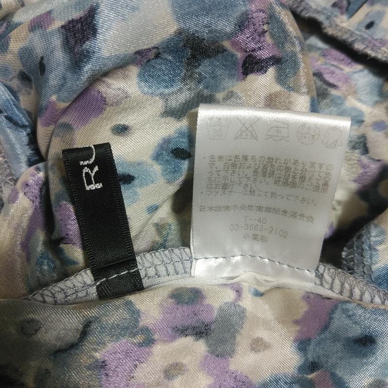 ルール RULe カットソー 長袖 M 花柄 青 / ブルー / X 紫 / パープル /  レディース USED 古着 中古 10008355