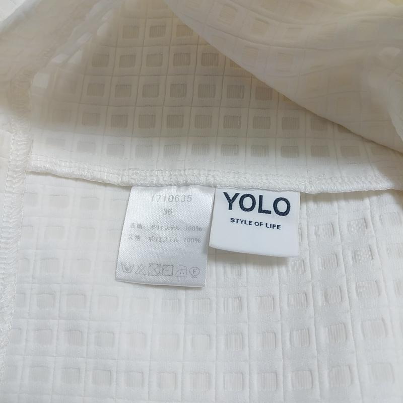 ヨーロ YOLO カットソー 半袖 36 無地 白 / ホワイト /  レディース USED 古着 中古 10008358