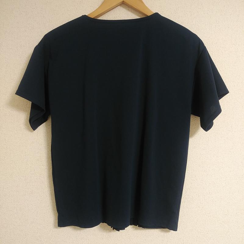 ヨーロ YOLO カットソー 半袖 36 無地 紺 / ネイビー /  レディース USED 古着 中古 10008364