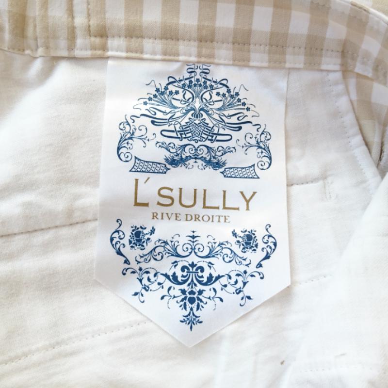 ルスリー L'SULLY パンツ チノパン 38 チェック 白 / ホワイト / X ベージュ / ベージュ /  レディース USED 古着 中古 10008419