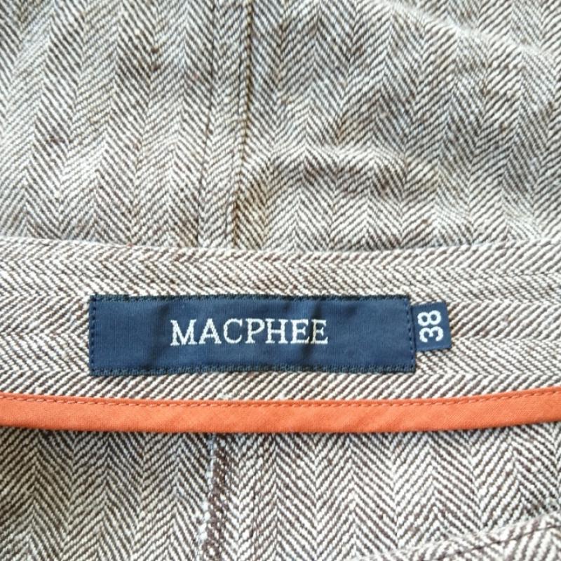 マカフィー MACPHEE スカート ひざ丈スカート 38 無地 茶 / ブラウン /  レディース USED 古着 中古 10008420
