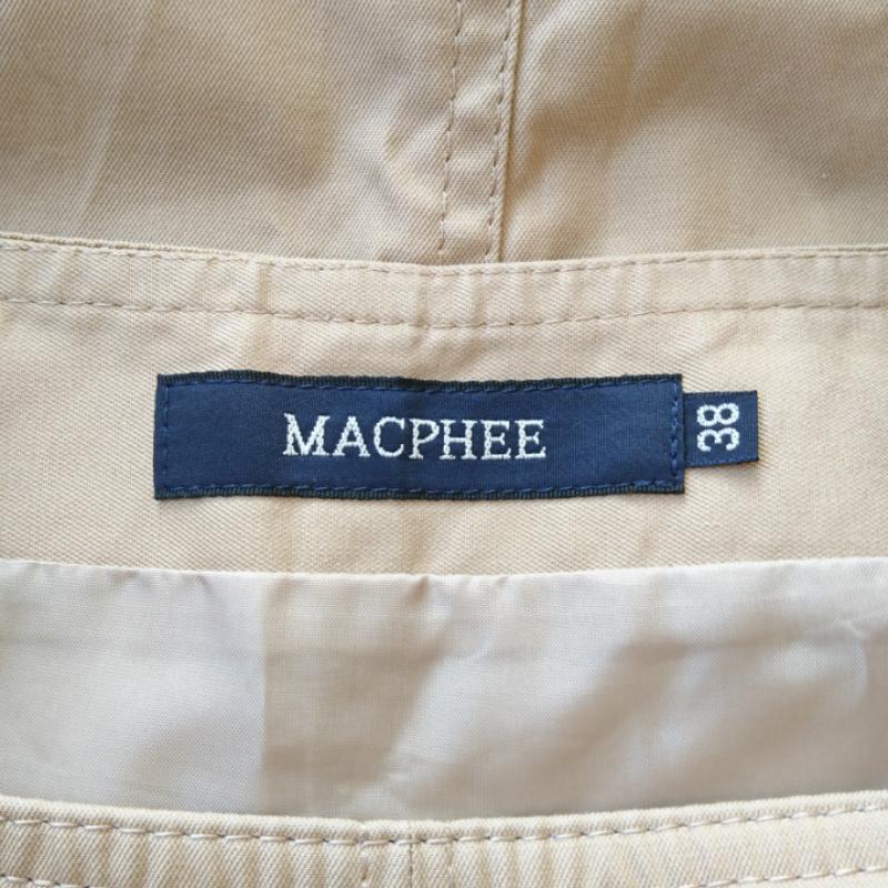 マカフィー MACPHEE スカート ひざ丈スカート 38 無地 ベージュ / ベージュ /  レディース USED 古着 中古 10008421
