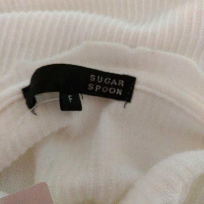 シュガースプーン SUGAR SPOON カットソー 長袖 FREE 無地 白 / ホワイト /  レディース USED 古着 中古 10008568