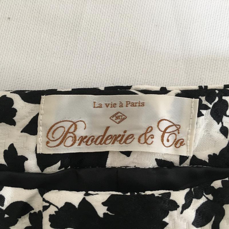ブロードゥリー&コー Broderie & Co パンツ ショートパンツ 38 花柄 白 / ホワイト / X 黒 / ブラック /  レディース USED 古着 中古 10008621