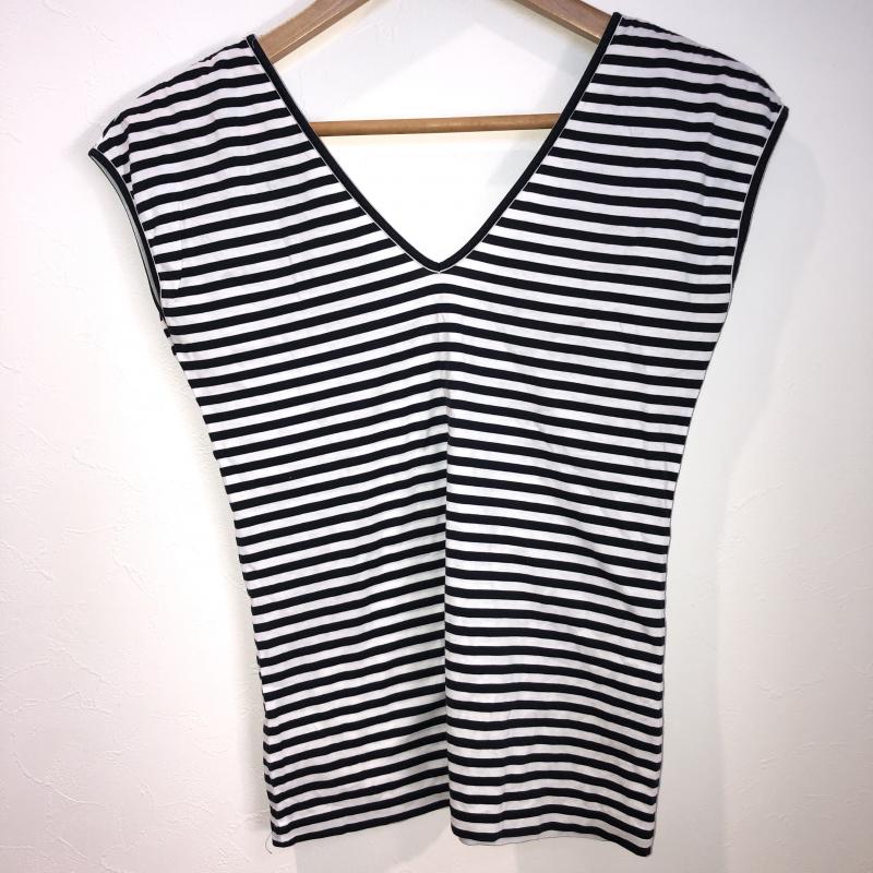 ユナイテッドアローズ UNITED ARROWS カットソー 半袖 ボーダー柄 白 / ホワイト / X 黒 / ブラック /  レディース USED 古着 中古 10008711