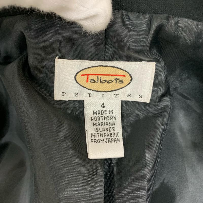 タルボット TALBOTS スーツ ひざ丈スカート 4 無地 黒 / ブラック /  レディース USED 古着 中古 10008856