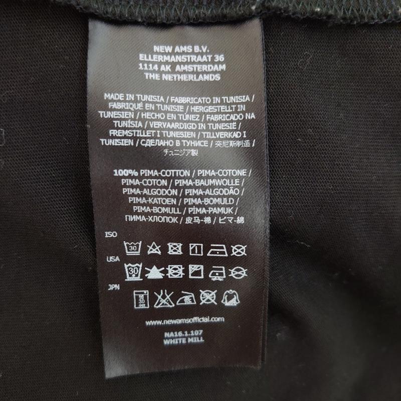 ニューアムス NEWAMS カットソー 半袖 M プリント X 無地 白 / ホワイト / X 黒 / ブラック /  メンズ USED 古着 中古 10009287
