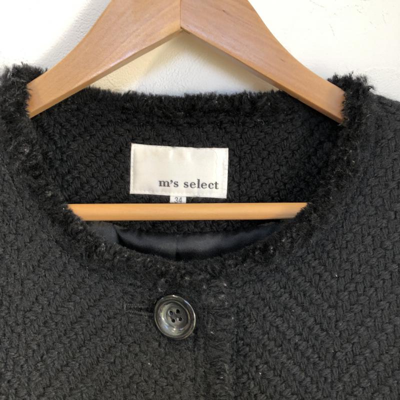 エムズセレクト m s select ジャケット、上着 ジャケット、ブレザー 34 無地 黒 / ブラック /  レディース USED 古着 中古 10009512