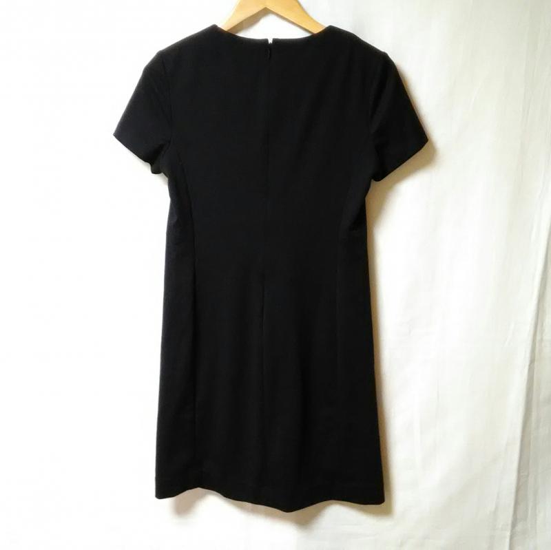 ユニクロ UNIQLO ワンピース ひざ丈スカート M 無地 黒 / ブラック /  レディース USED 古着 中古 10009728