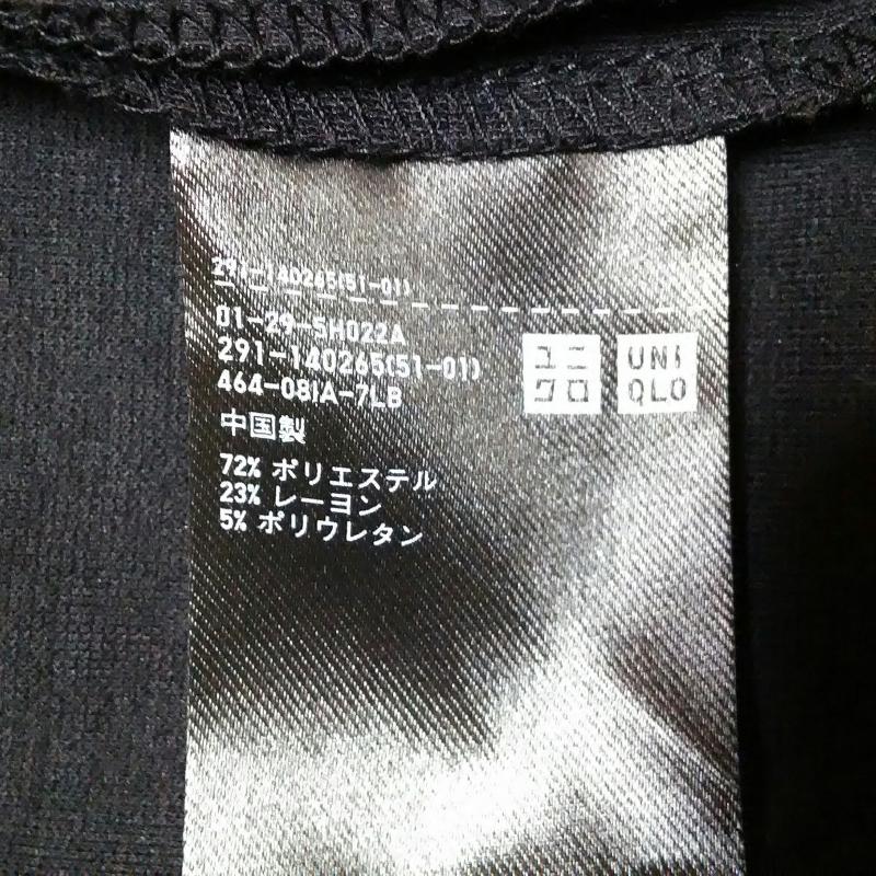 ユニクロ UNIQLO ワンピース ひざ丈スカート M 無地 黒 / ブラック /  レディース USED 古着 中古 10009728