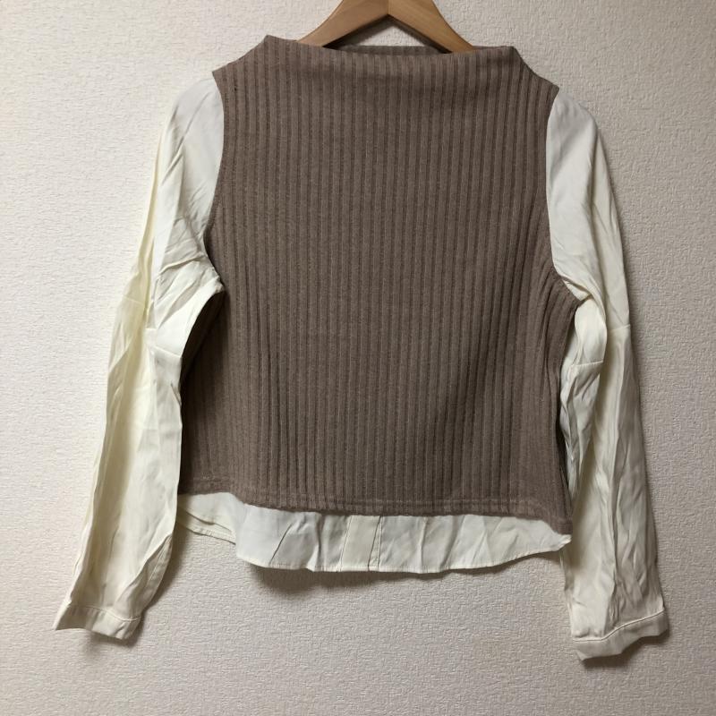 ミスティック mystic カットソー 長袖 FREE 無地 白 / ホワイト / X 茶 / ブラウン /  レディース USED 古着 中古 10009791