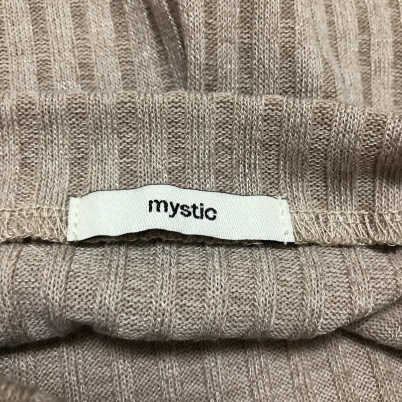 ミスティック mystic カットソー 長袖 FREE 無地 白 / ホワイト / X 茶 / ブラウン /  レディース USED 古着 中古 10009791
