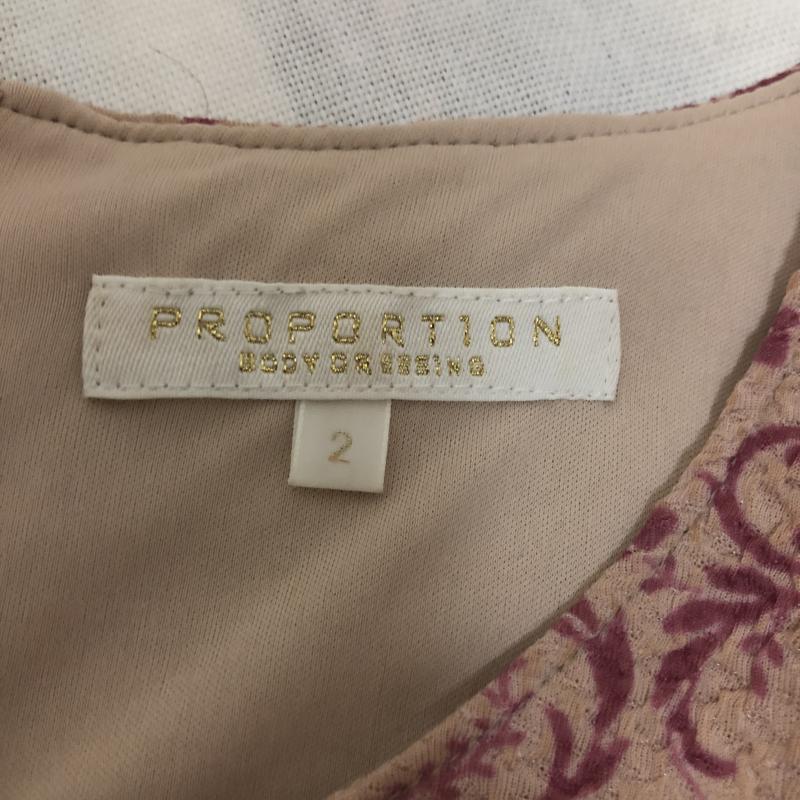 プロポーションボディドレッシング PROPORTION BODY DRESSING ワンピース ミニスカート 2 総柄 ベージュ / ベージュ / X 桃 / ピンク /  レディース USED 古着 中古 10009874