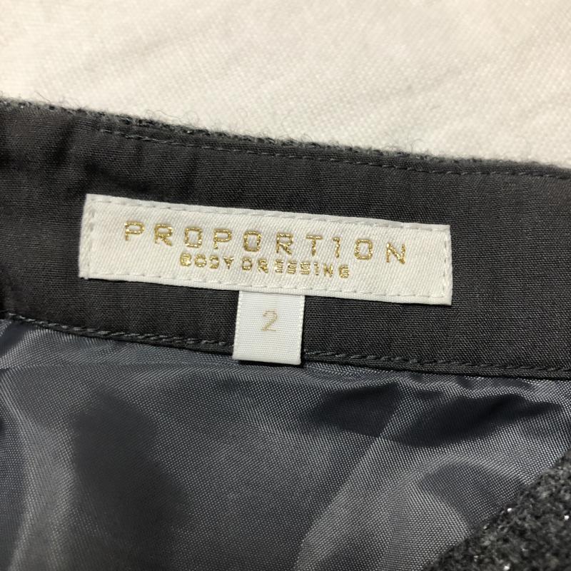 プロポーションボディドレッシング PROPORTION BODY DRESSING スカート ひざ丈スカート 2 無地 灰 / グレー / X 銀 / シルバー /  レディース USED 古着 中古 10009877