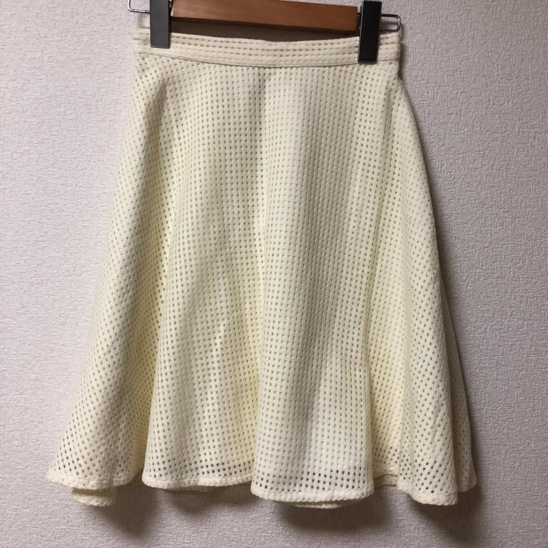 プロポーションボディドレッシング PROPORTION BODY DRESSING スカート ひざ丈スカート 1 無地 X 刺繍 黄 / イエロー /  レディース USED 古着 中古 10009881