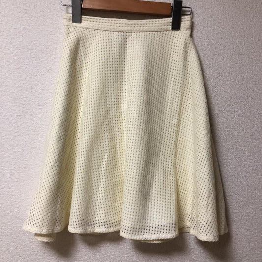 プロポーションボディドレッシング PROPORTION BODY DRESSING スカート ひざ丈スカート 1 無地 X 刺繍 黄 / イエロー /  レディース USED 古着 中古 10009881