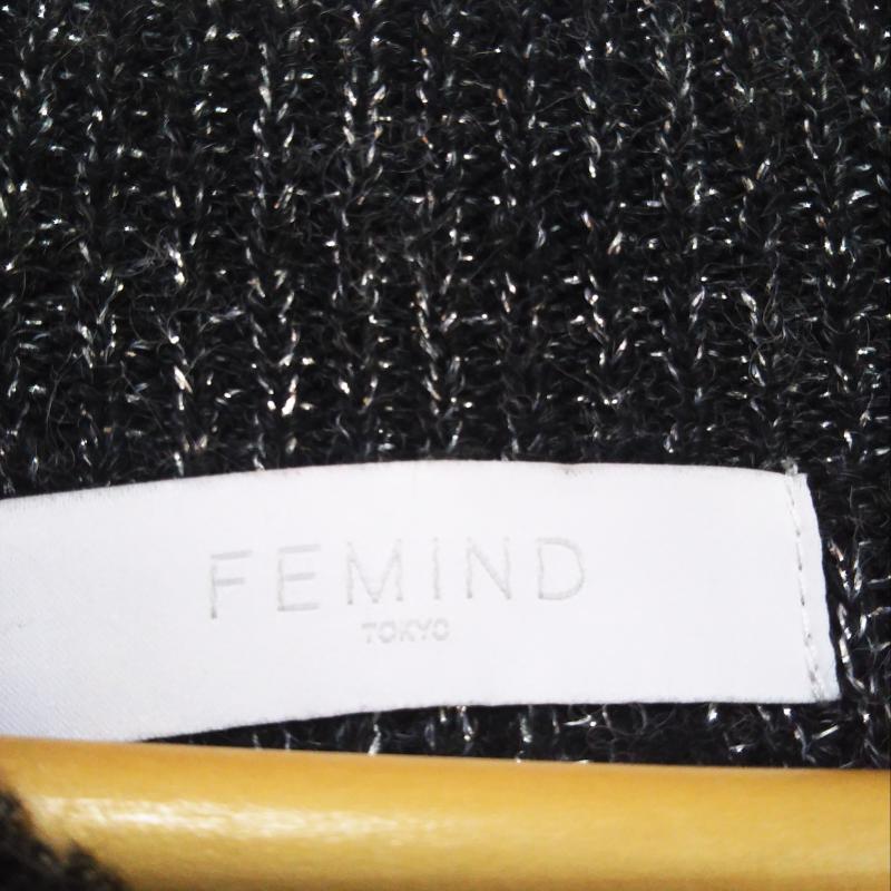 フェマイントウキョウ FEMIND TOKYO ニット、セーター 長袖 L 無地 銀 / シルバー /  レディース USED 古着 中古 10009991