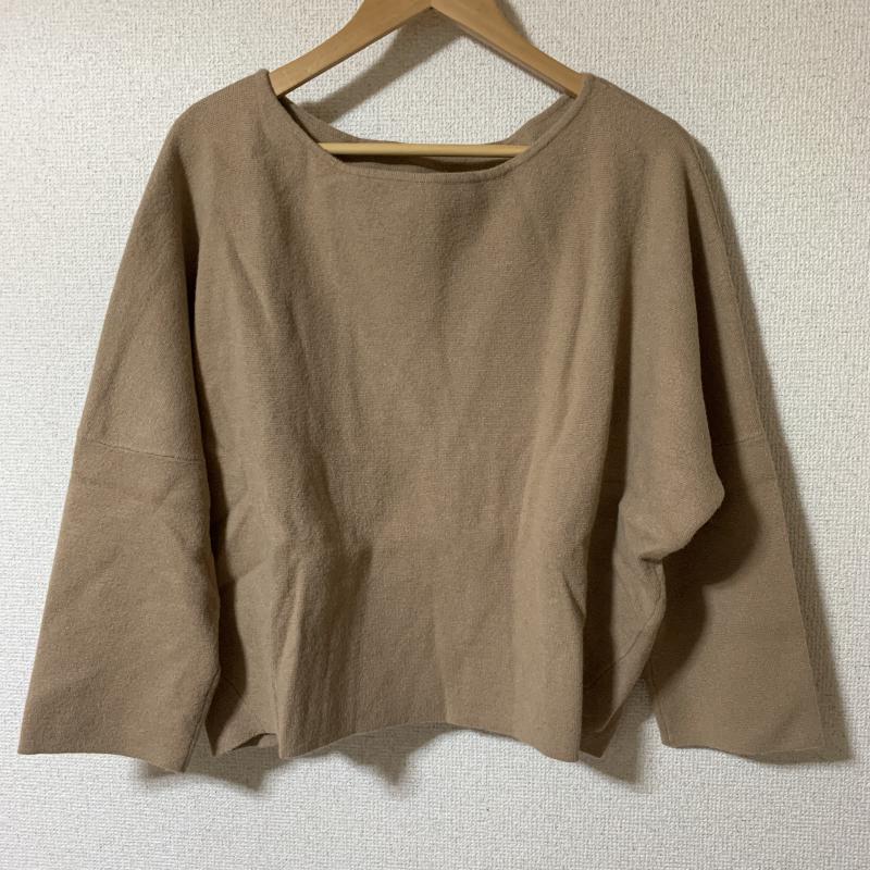 ドナマリー DONA MARIE ニット、セーター 長袖 ドルマンニット 38 無地 茶 / ブラウン /  レディース USED 古着 中古 10010247