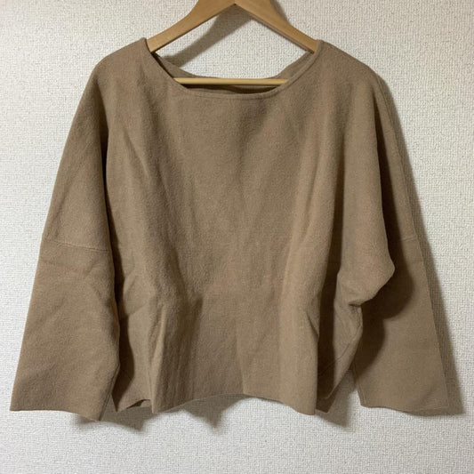 ドナマリー DONA MARIE ニット、セーター 長袖 ドルマンニット 38 無地 茶 / ブラウン /  レディース USED 古着 中古 10010247