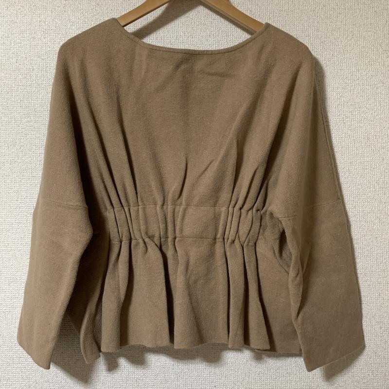 ドナマリー DONA MARIE ニット、セーター 長袖 ドルマンニット 38 無地 茶 / ブラウン /  レディース USED 古着 中古 10010247