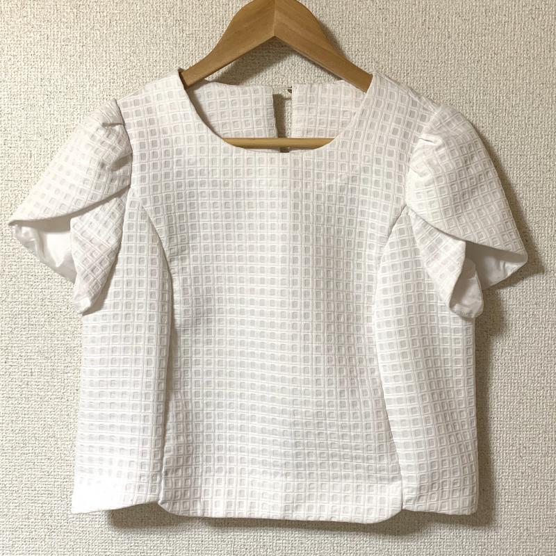 ヨーロ YOLO シャツ、ブラウス 半袖 36 チェック 白 / ホワイト /  レディース USED 古着 中古 10010260