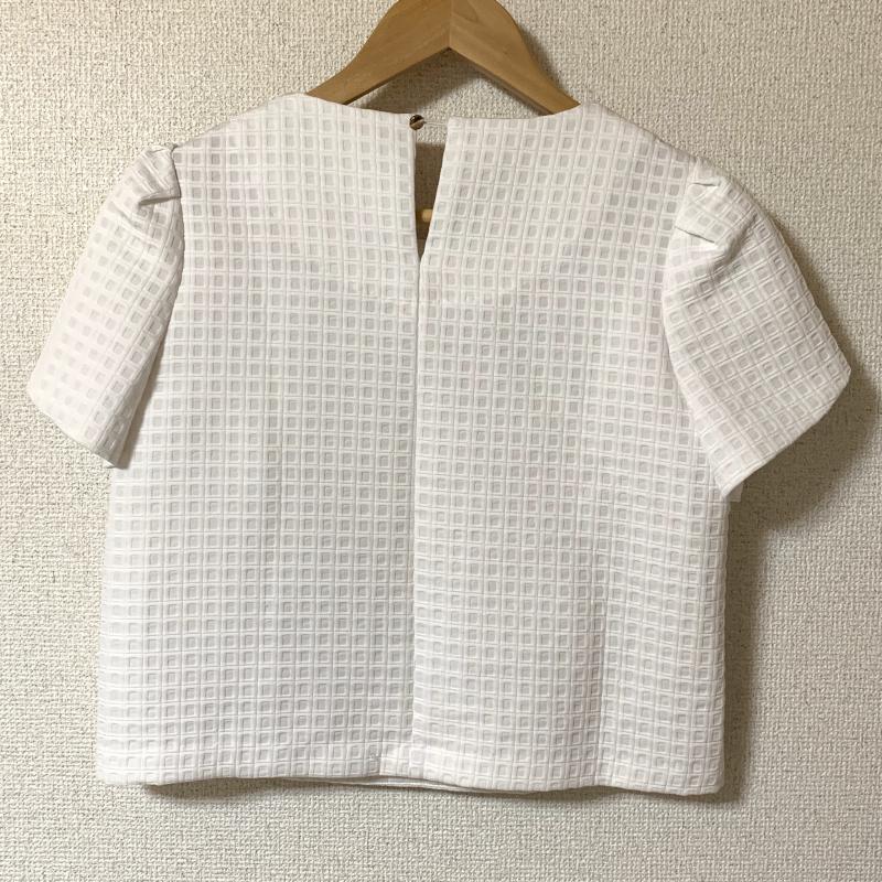 ヨーロ YOLO シャツ、ブラウス 半袖 36 チェック 白 / ホワイト /  レディース USED 古着 中古 10010260