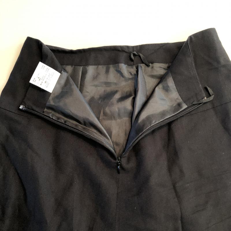 クローラ crolla スカート ひざ丈スカート 38 無地 黒 / ブラック /  レディース USED 古着 中古 10010317