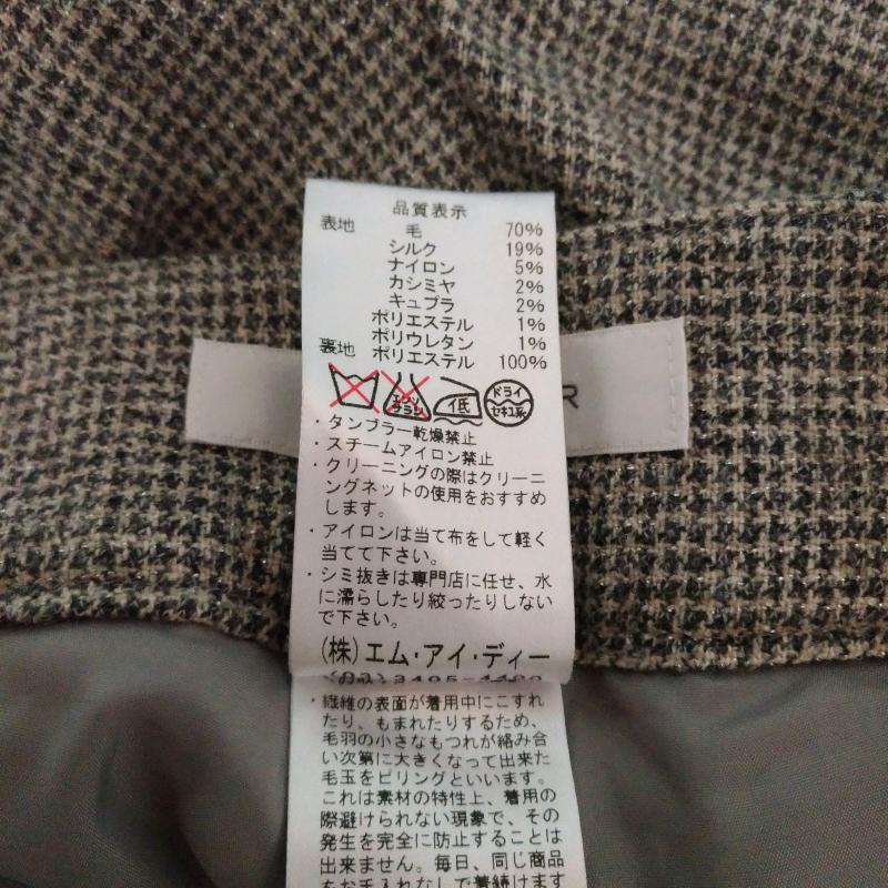 エムプルミエ M-PREMIER ボトムス ボトムス 38 千鳥格子 黒 / ブラック / X 灰 / グレー / X 銀 / シルバー /  レディース USED 古着 中古 10010338