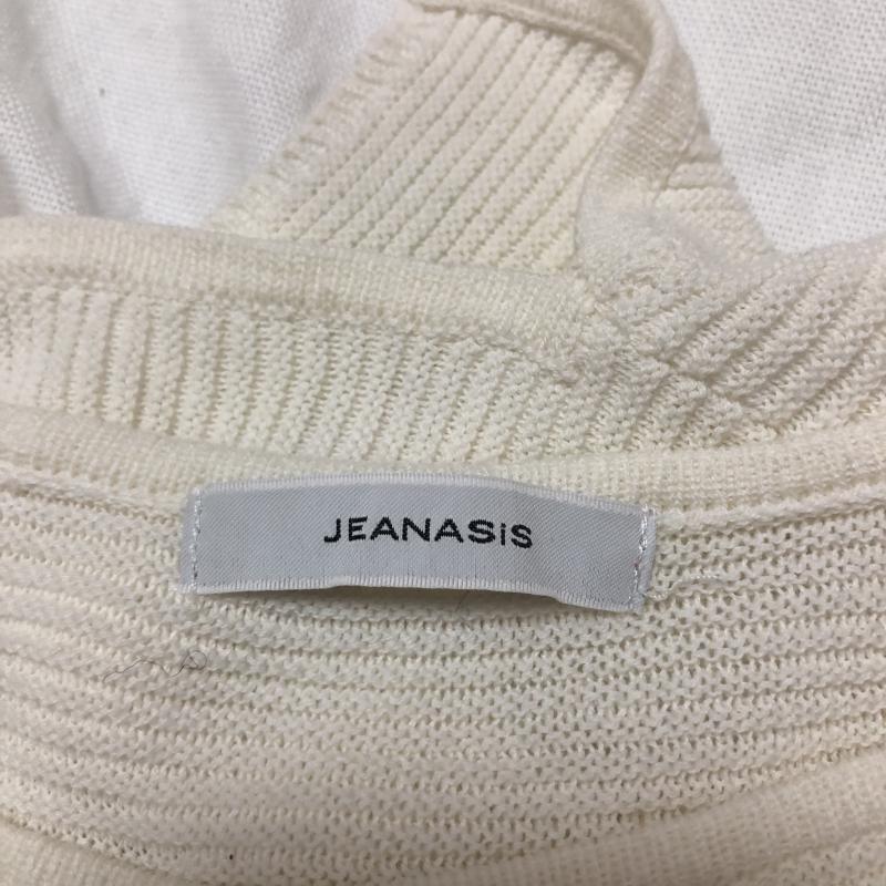 ジーナシス JEANASIS ニット、セーター 七分袖 FREE 無地 白 / ホワイト /  レディース USED 古着 中古 10010482