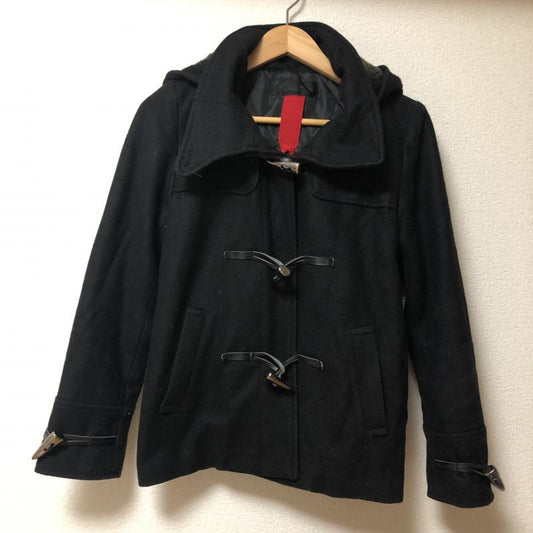 ジーナシス JEANASIS コート コート一般 L 無地 黒 / ブラック / X 銀 / シルバー /  レディース USED 古着 中古 10010498
