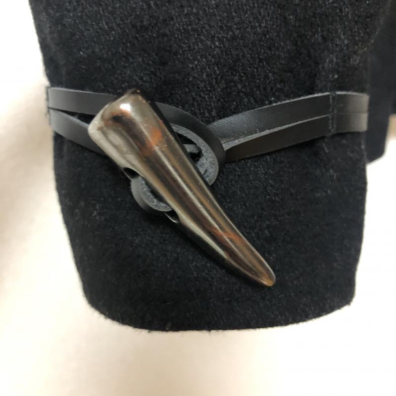 ジーナシス JEANASIS コート コート一般 L 無地 黒 / ブラック / X 銀 / シルバー /  レディース USED 古着 中古 10010498