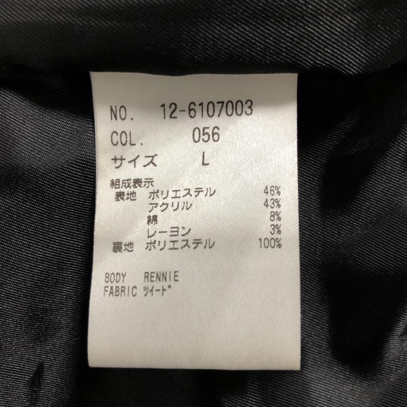プラステ PLST スカート ひざ丈スカート L 幾何柄 白 / ホワイト / X 黒 / ブラック /  レディース USED 古着 中古 10010608