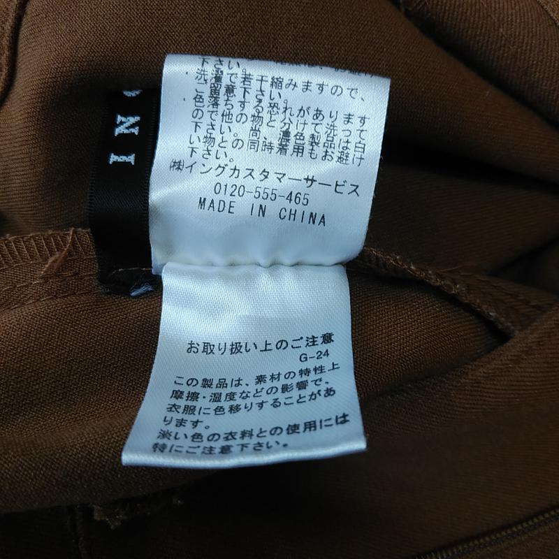 イング INGNI パンツ スラックス ガウチョパンツ M 無地 茶 / ブラウン /  レディース USED 古着 中古 10010702