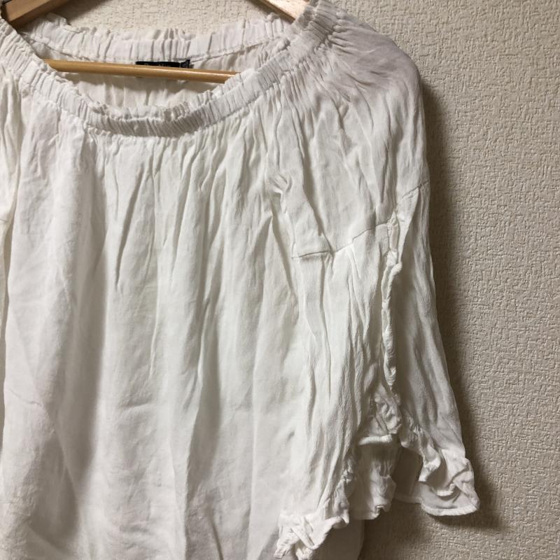 ベルシュカ Bershka カットソー 七分袖 XS 無地 白 / ホワイト /  レディース USED 古着 中古 10010748
