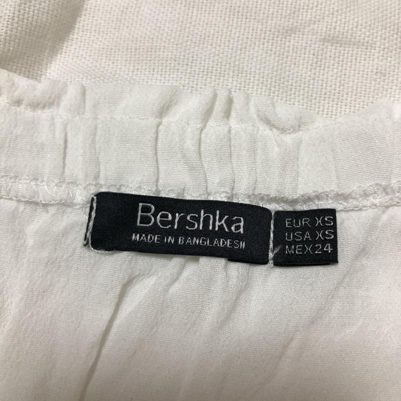 ベルシュカ Bershka カットソー 七分袖 XS 無地 白 / ホワイト /  レディース USED 古着 中古 10010748
