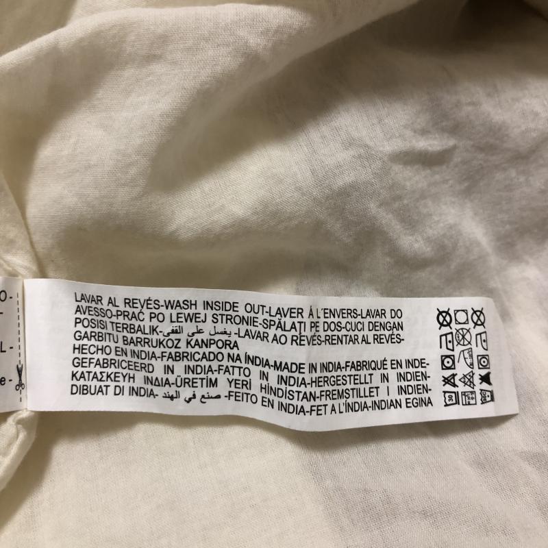 ザラ ZARA キャミソール キャミソール S ボーダー柄 X 刺繍 白 / ホワイト / X ベージュ / ベージュ /  レディース USED 古着 中古 10010765
