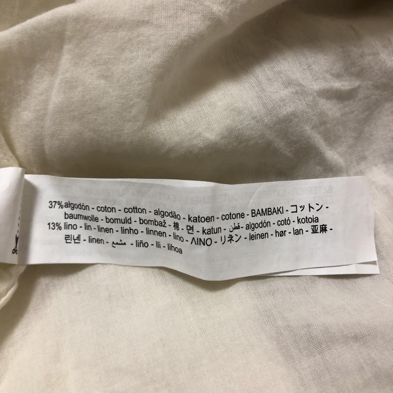 ザラ ZARA キャミソール キャミソール S ボーダー柄 X 刺繍 白 / ホワイト / X ベージュ / ベージュ /  レディース USED 古着 中古 10010765