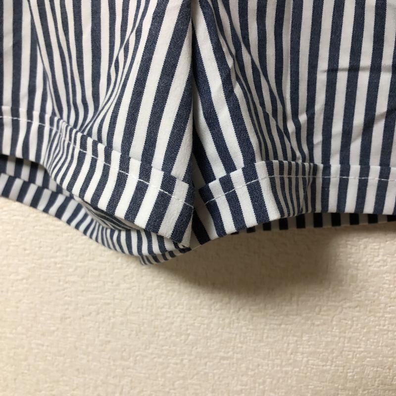 ベルシュカ Bershka パンツ キュロット L ストライプ 白 / ホワイト / X 紺 / ネイビー /  レディース USED 古着 中古 10010776
