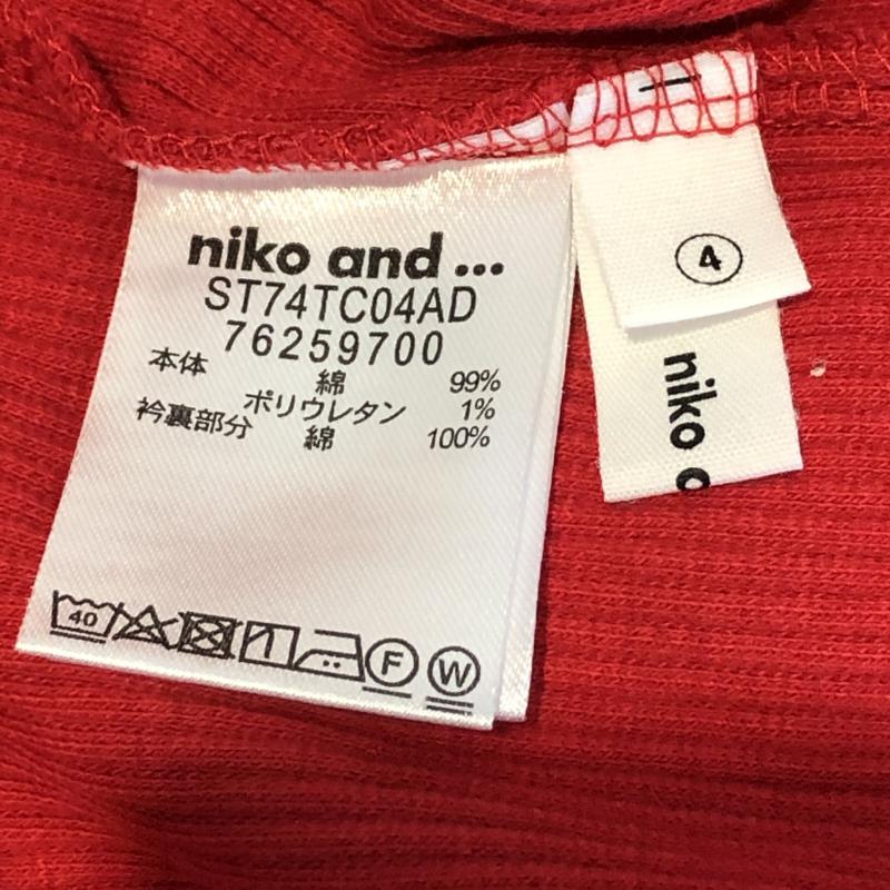 ニコアンド niko and... カットソー 七分袖 L 無地 赤 / レッド /  レディース USED 古着 中古 10010804