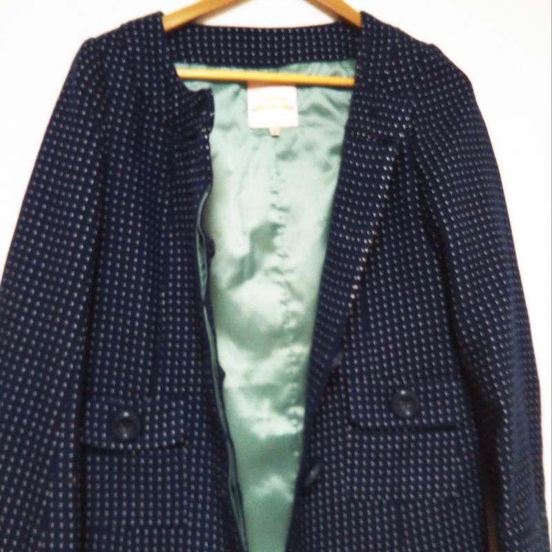 ミニマム MINIMUM コート コート一般 2 ドット 白 / ホワイト / X 紺 / ネイビー /  レディース USED 古着 中古 10010959