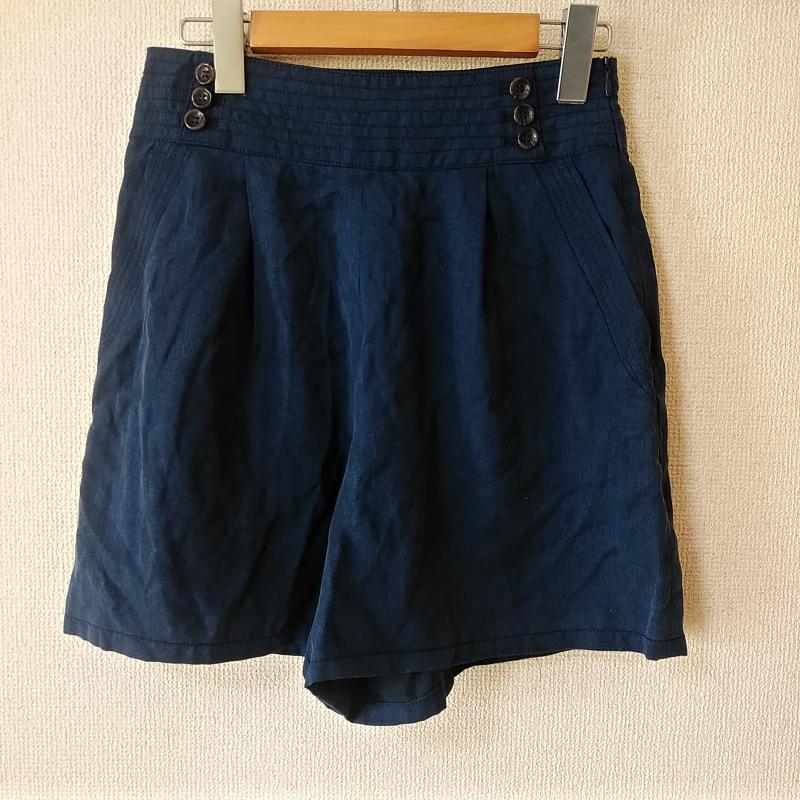トランテアンソンドゥモード 31 Sons de mode パンツ キュロット M 無地 紺 / ネイビー /  レディース USED 古着 中古 10011022