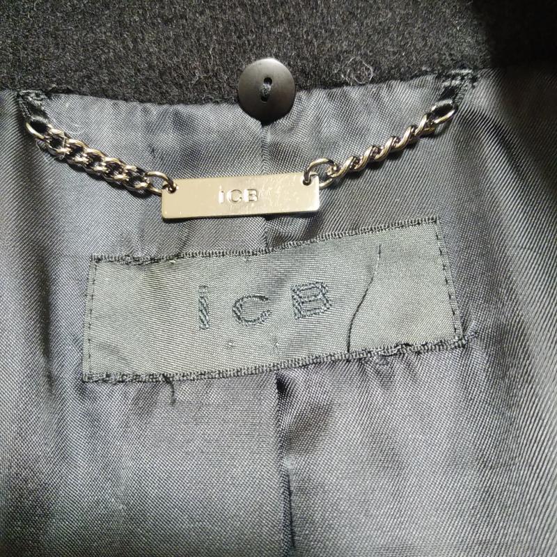 アイシービー ICB コート ピーコート 無地 黒 / ブラック /  レディース USED 古着 中古 10011043